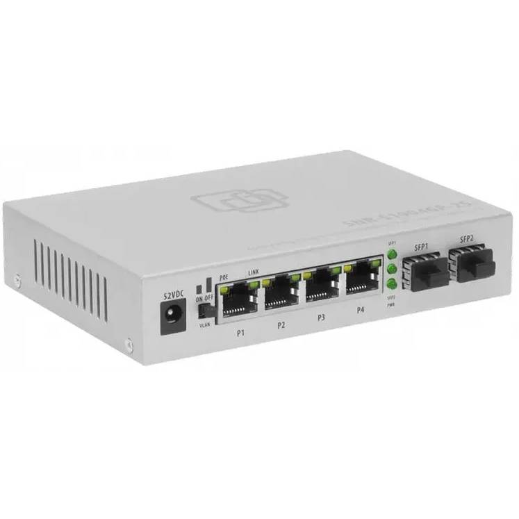 Коммутатор SNR SNR-S1904GP-2S, 4xLAN 1Gbps, 2xSFP, PoE
