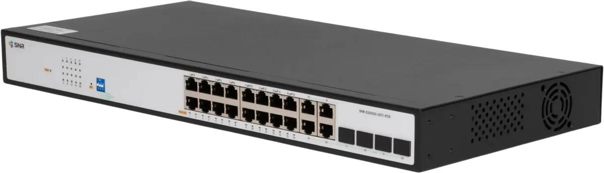 Коммутатор SNR SNR-S2300G-16TC-POE, 16xLAN 1Gbps, 4xSFP, PoE