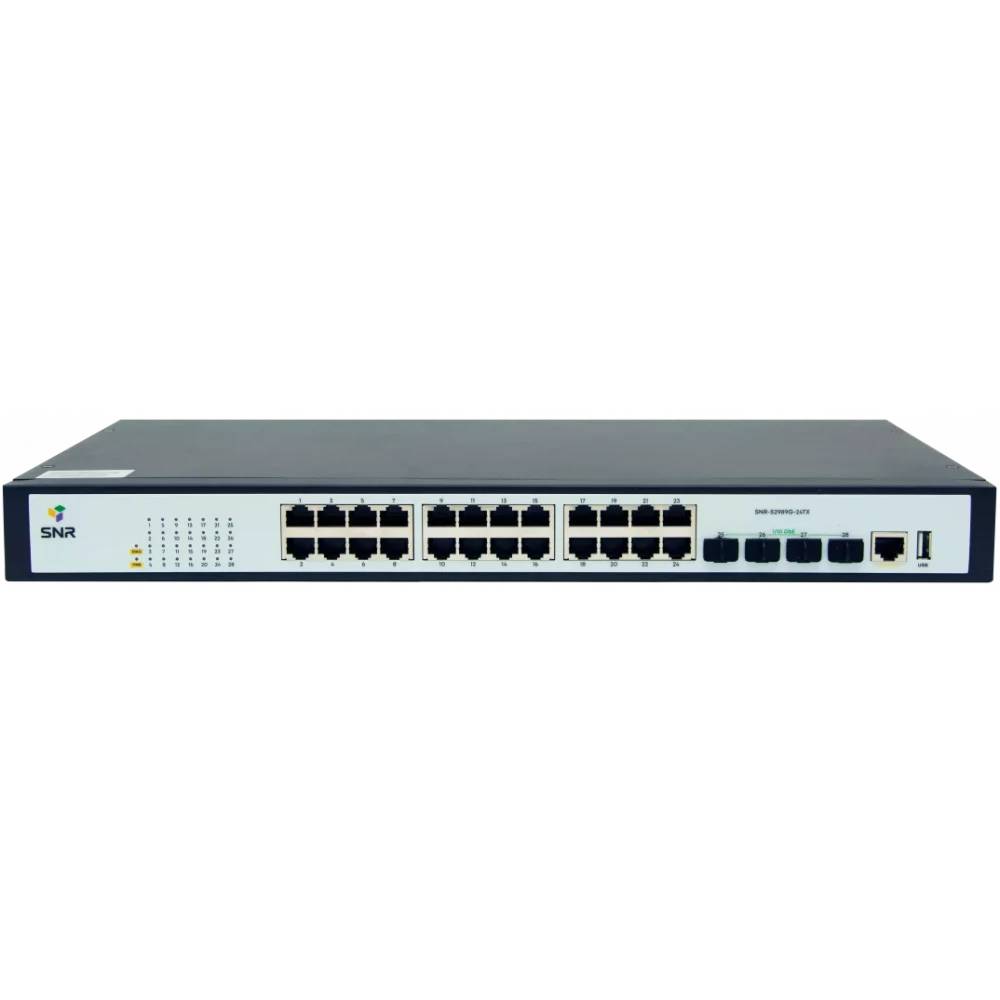 Коммутатор SNR SNR-S2989G-24TX, 24xLAN 1Gbps, 4xSFP