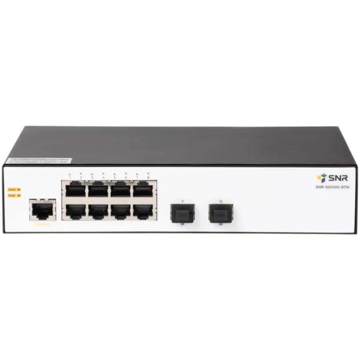 Коммутатор SNR SNR-S5010G-8TM, 8xLAN 1Gbps, 2xSFP