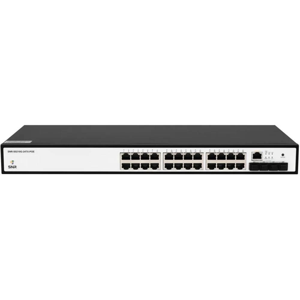 Коммутатор SNR SNR-S5210G-24TX-POE, 24xLAN 1Gbps, 4xSFP+, PoE+