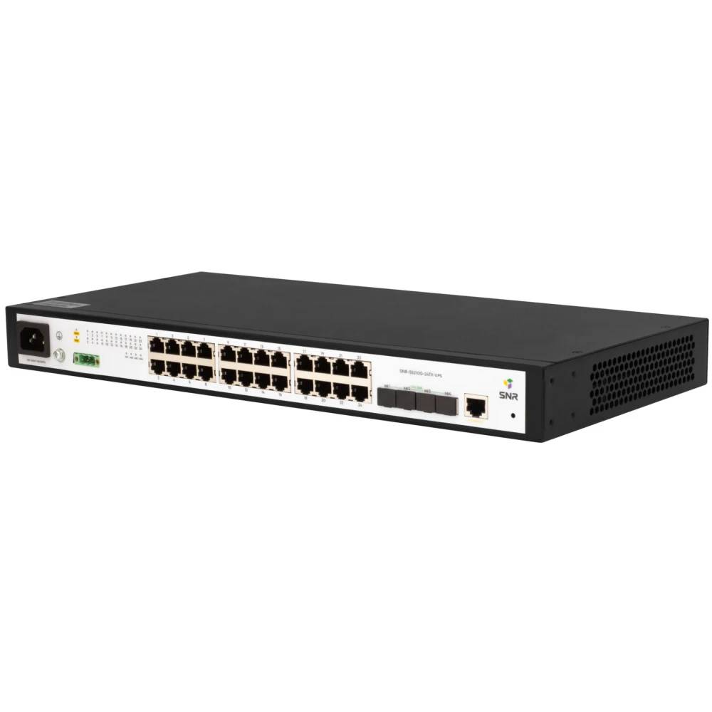 Коммутатор SNR SNR-S5210G-24TX-UPS, 24xLAN 1Gbps, 4xSFP+