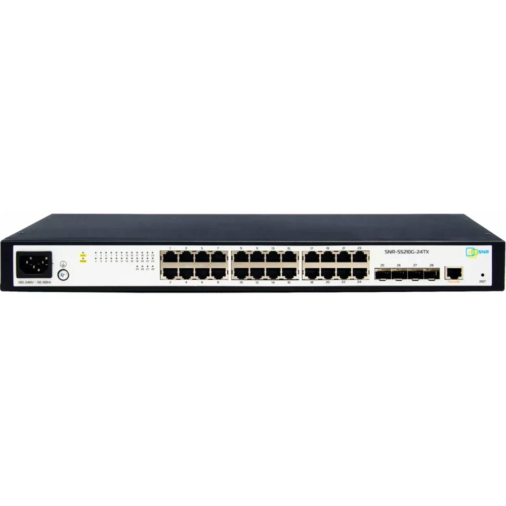 Коммутатор SNR SNR-S5210G-24TX, 24xLAN 1Gbps, 4xSFP+