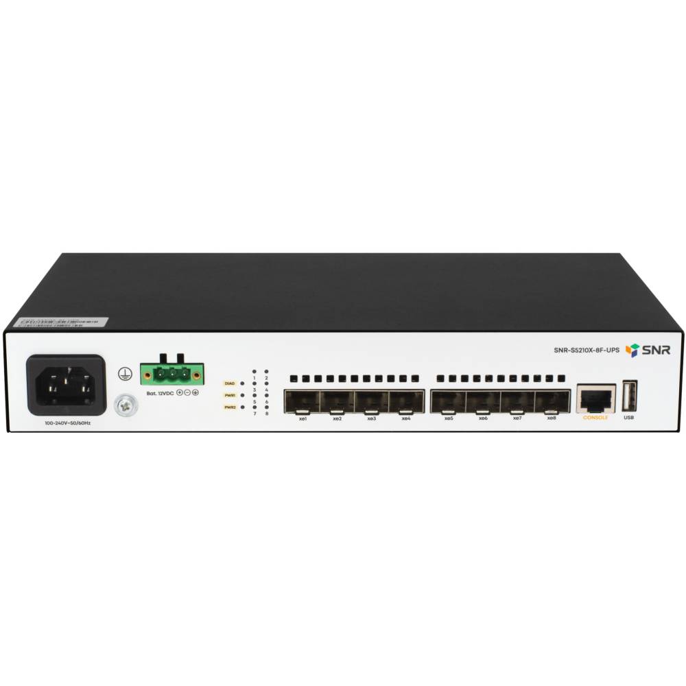 Коммутатор SNR SNR-S5210X-8F-UPS, 8xSFP+