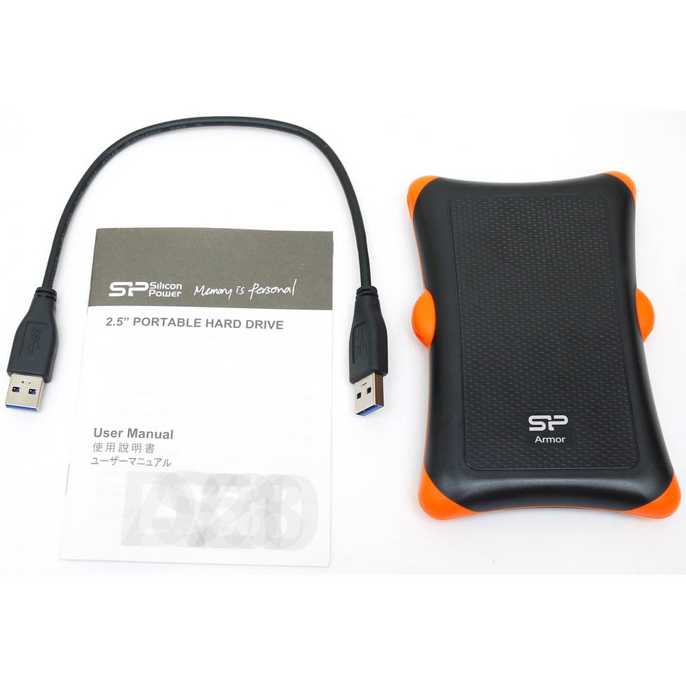 Внешний HDD 2Tb Silicon Power Armor A30 SP020TBPHDA30S3K, USB3.0, Black/Orange