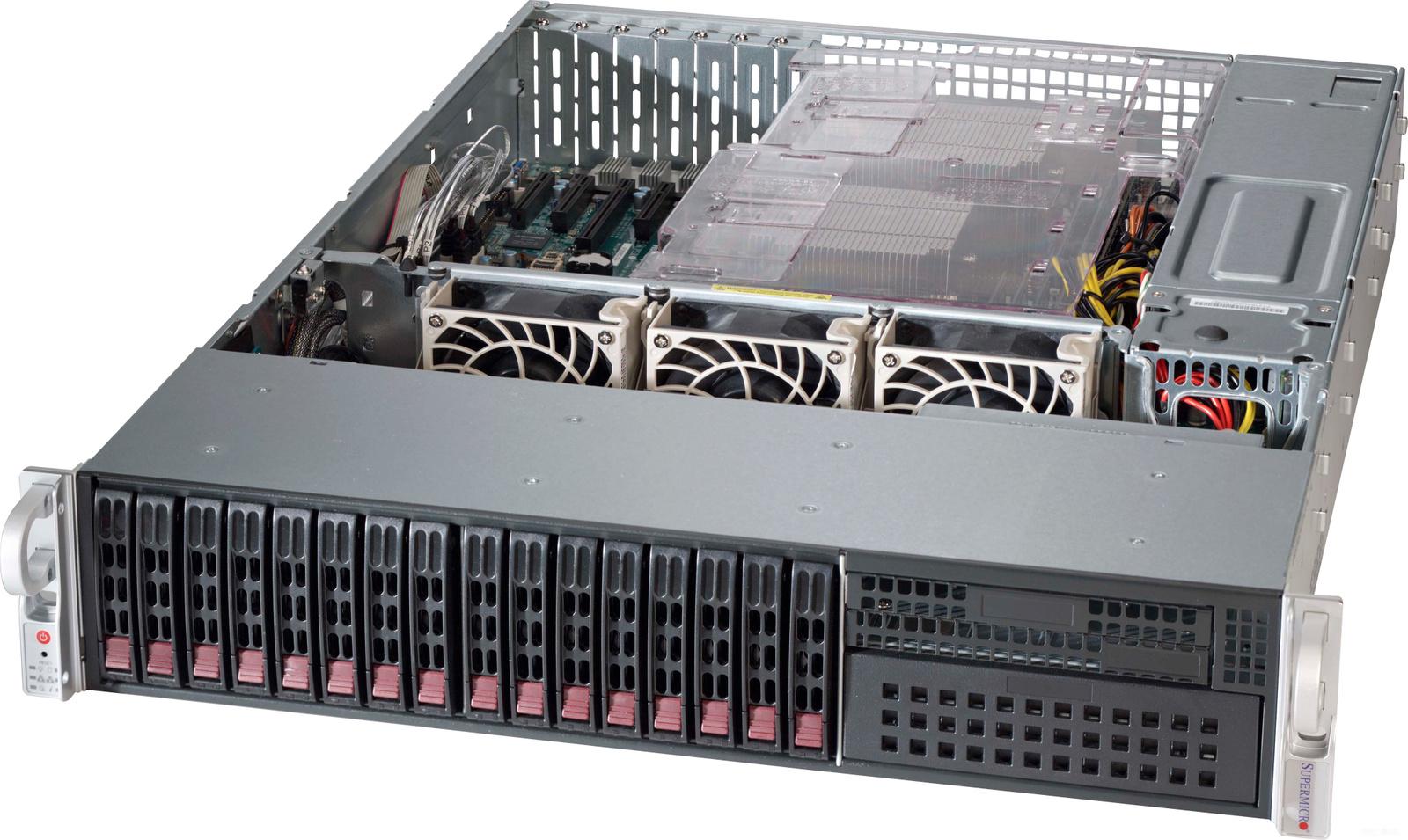 Server Case SuperMicro CSE-213A-R740LPB, 740Вт, 2U