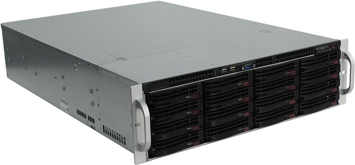 Серверный корпус SuperMicro CSE-836BE1C-R1K03B, 2x1000Вт, 16x3.5", 3U, E-ATX