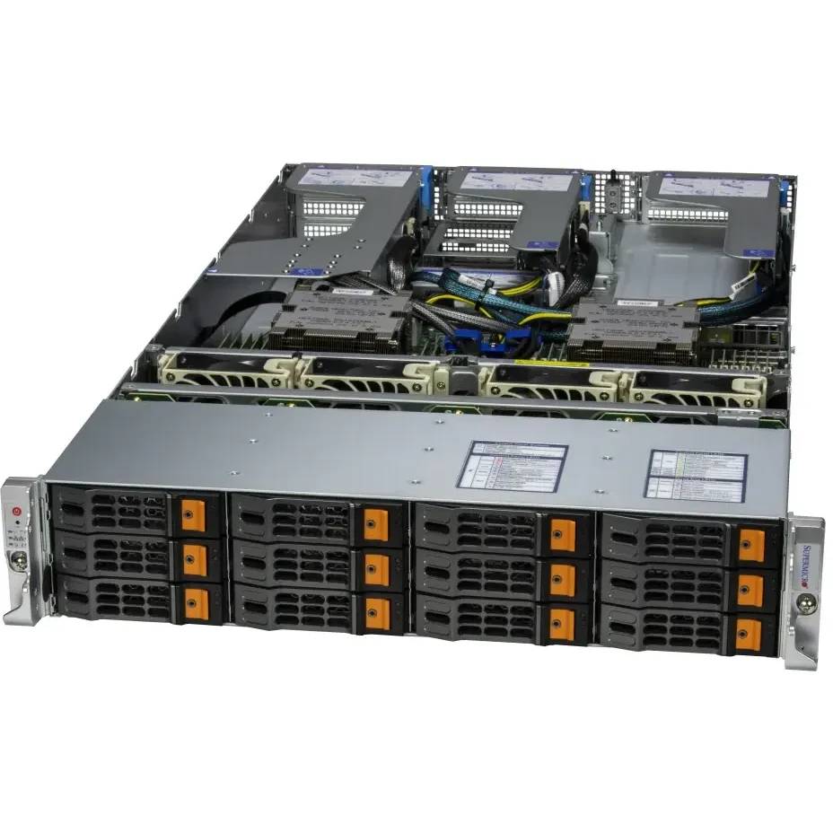Серверная платформа SuperMicro AS-2025HS-TNR (CSE-HS829-R1K63P) 2xSP5, 24xDDR V ECC, 12x2.5"/3.5", 2x1600Вт, 2U