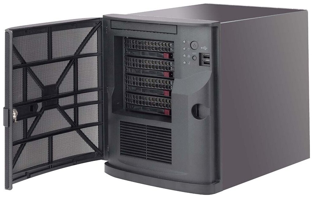 Server Case SuperMicro CSE-721TQ-350B, 350Вт, mini-ITX