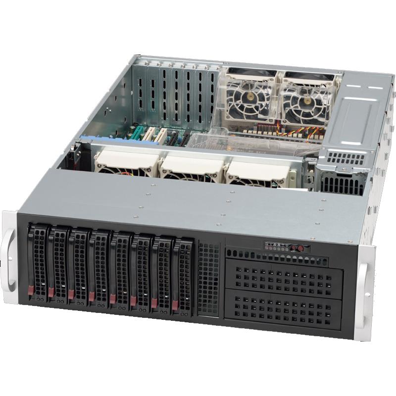 Корпус SuperMicro CSE-835TQC-R1K03B, 1000Вт, 3U, E-ATX