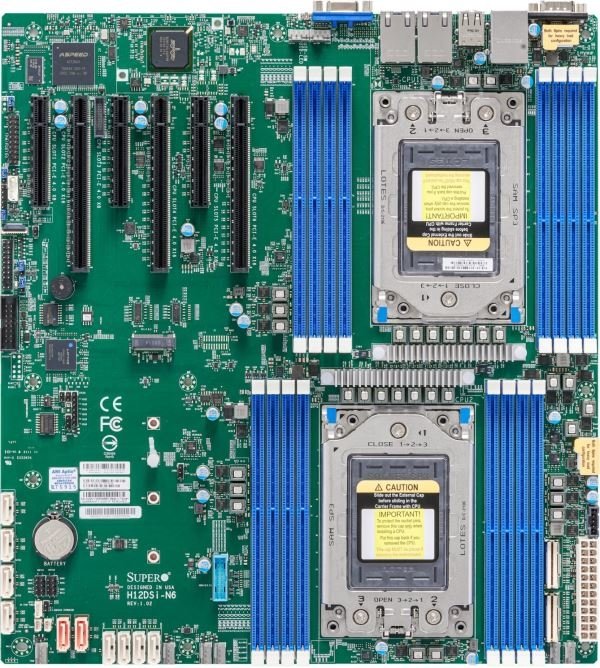 Материнская плата SuperMicro H12DSI-NT6, 2xSP3, (VGA), 16xDDR IV, E-ATX