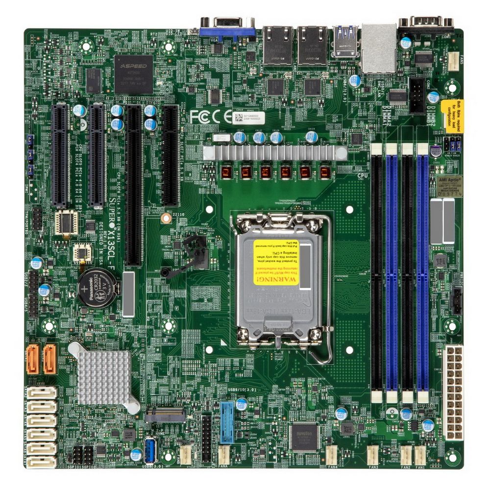 Материнская плата Supermicro X13SCL-F (MBD-X13SCL-F), LGA1700, (VGA), 4xDDR V, mATX, OEM