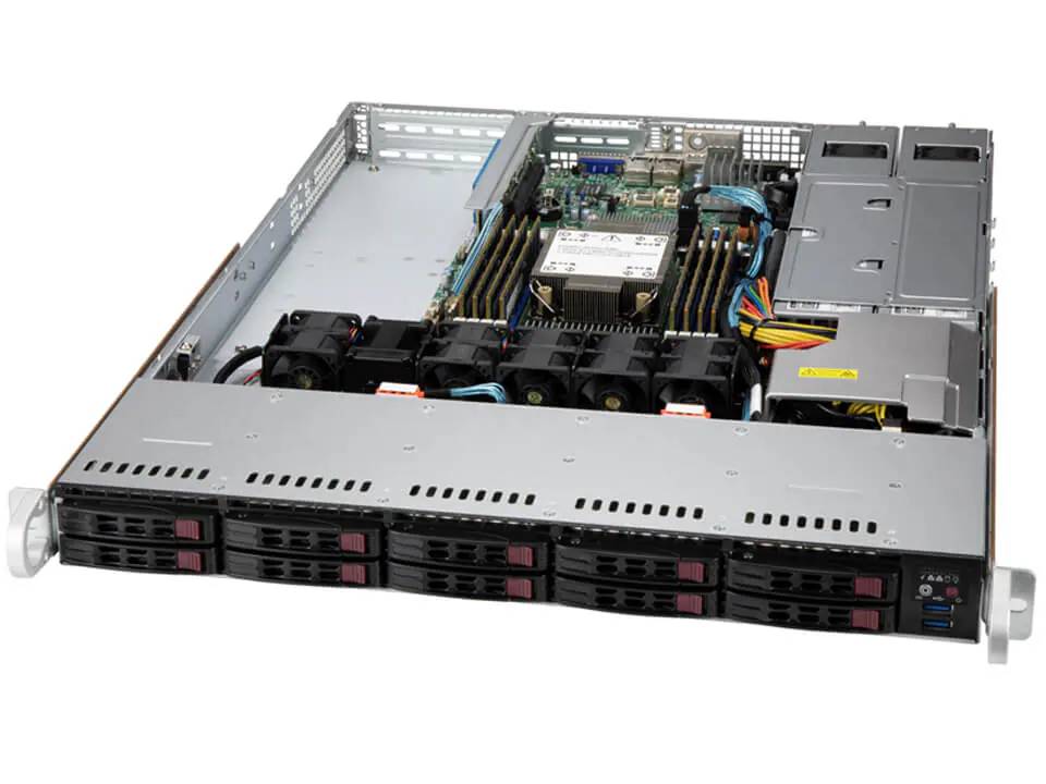 Платформа SuperMicro SYS-110P-WR, LGA-4189, C621A, SVGA, 8xDDR IV, 750Вт, 1U