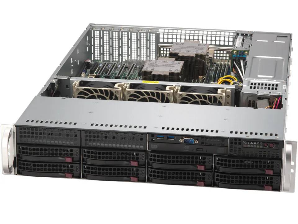 Сервер Supermicro SYS-622B-TRT, Xeon 6530P, 64Gb(16xDDR V ECC), 8x3.5", 2x1200Вт, 2U
