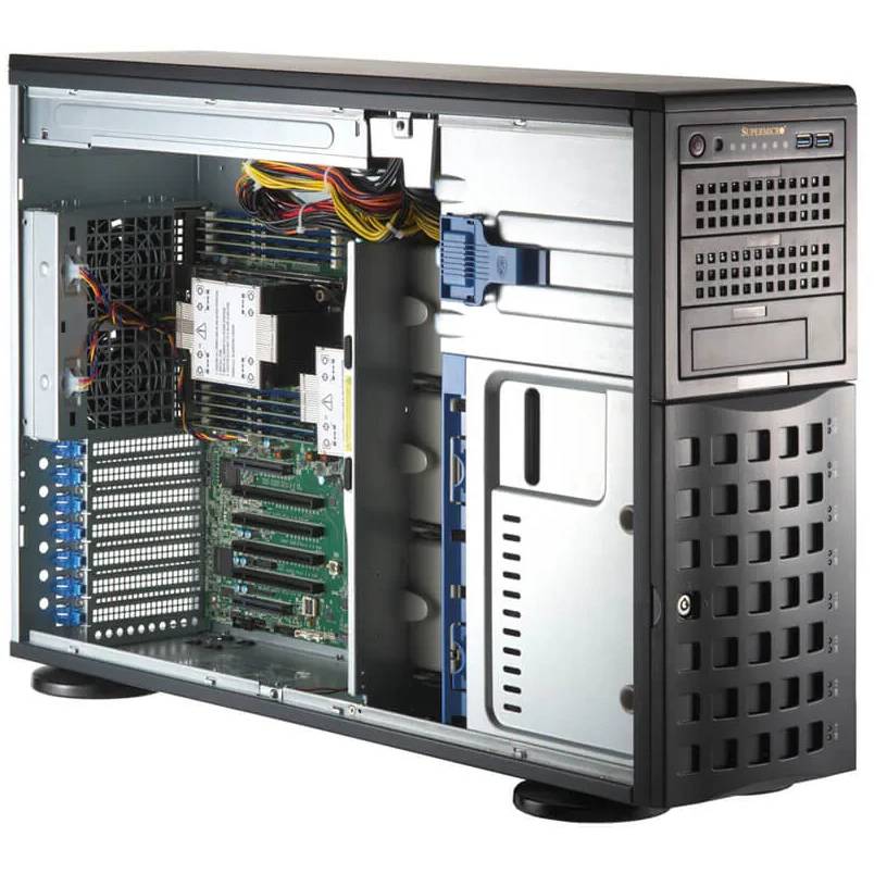 Платформа SuperMicro SYS-741P-TR, 2xLGA4677, C741, 16xDDR V ECC, 8x3.5", 2xM.2, 1200Вт