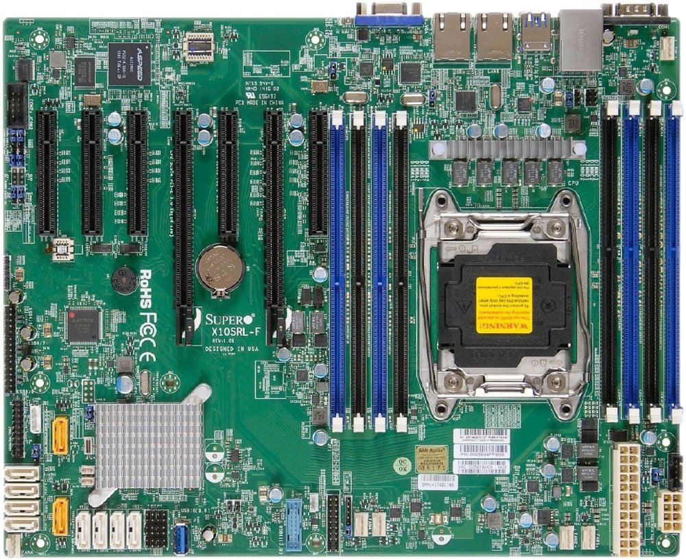Материнская плата Supermicro X10SRL-F, LGA2011-v3, C612, 8xDDR IV,  ATX
