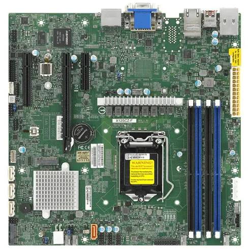 Материнская плата Supermicro X12SCZ-F (MBD-X12SCZ-F), LGA1200, (VGA, DVI, 2xHDMI), 4xDDR IV, mATX