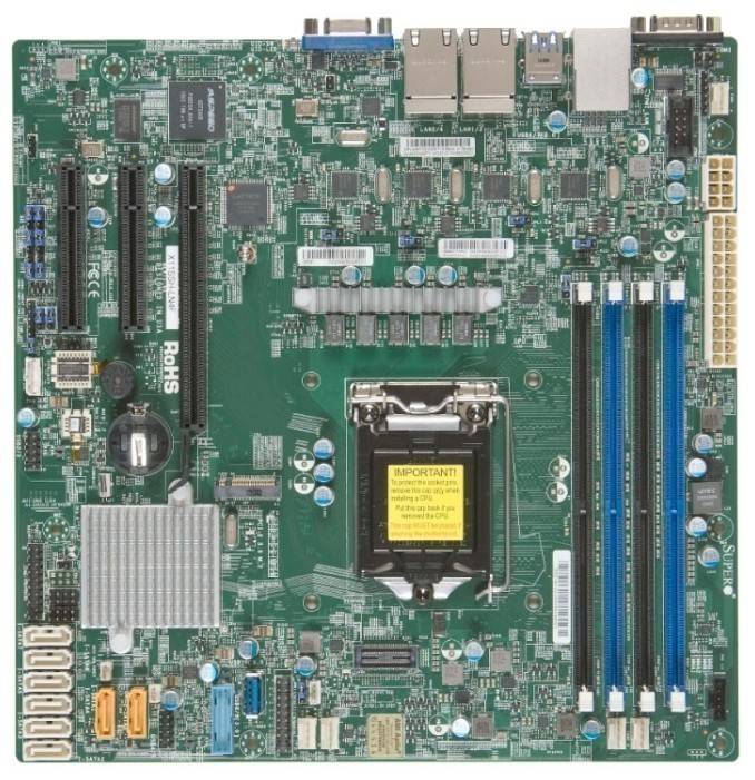 Материнская плата Supermicro X12STH-LN4F (MBD-X12STH-LN4F), LGA1200, (VGA), 4xDDR IV, mATX