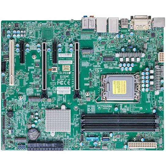 Материнская плата Supermicro X13SAE (MBD-X13SAE), LGA1700, W680, 4xDDR V, (DVI, DP, HDMI), ATX