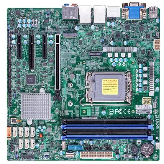Материнская плата Supermicro X13SAQ (MBD-X13SAQ), LGA1700, W680, 4xDDR V, (VGA, DVI, DP, HDMI), mATX