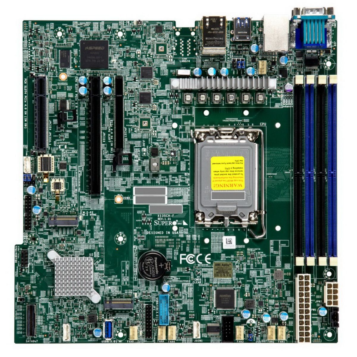 Материнская плата Supermicro X13SCH-F (MBD-X13SCH-F), LGA1700, (VGA), 4xDDR V, mATX
