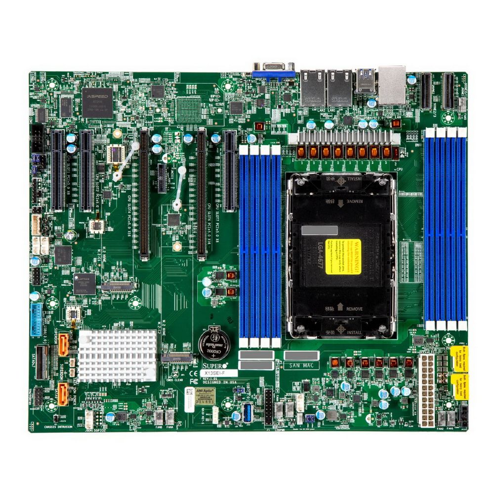 Материнская плата Supermicro MBD-X13SEI-F-B, LGA4677, (VGA), 8xDDR V, E-ATX