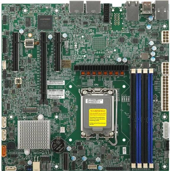 Материнская плата Supermicro X14SAZ-F (MBD-X14SAZ-F), LGA1851, 4xDDR V, (2xHDMI, DP), mATX