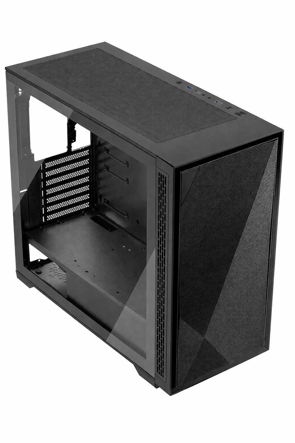 Корпус SuperPower i10 Mesh TG Black, 2xUSB2.0, USB 3.0, без БП, ATX
