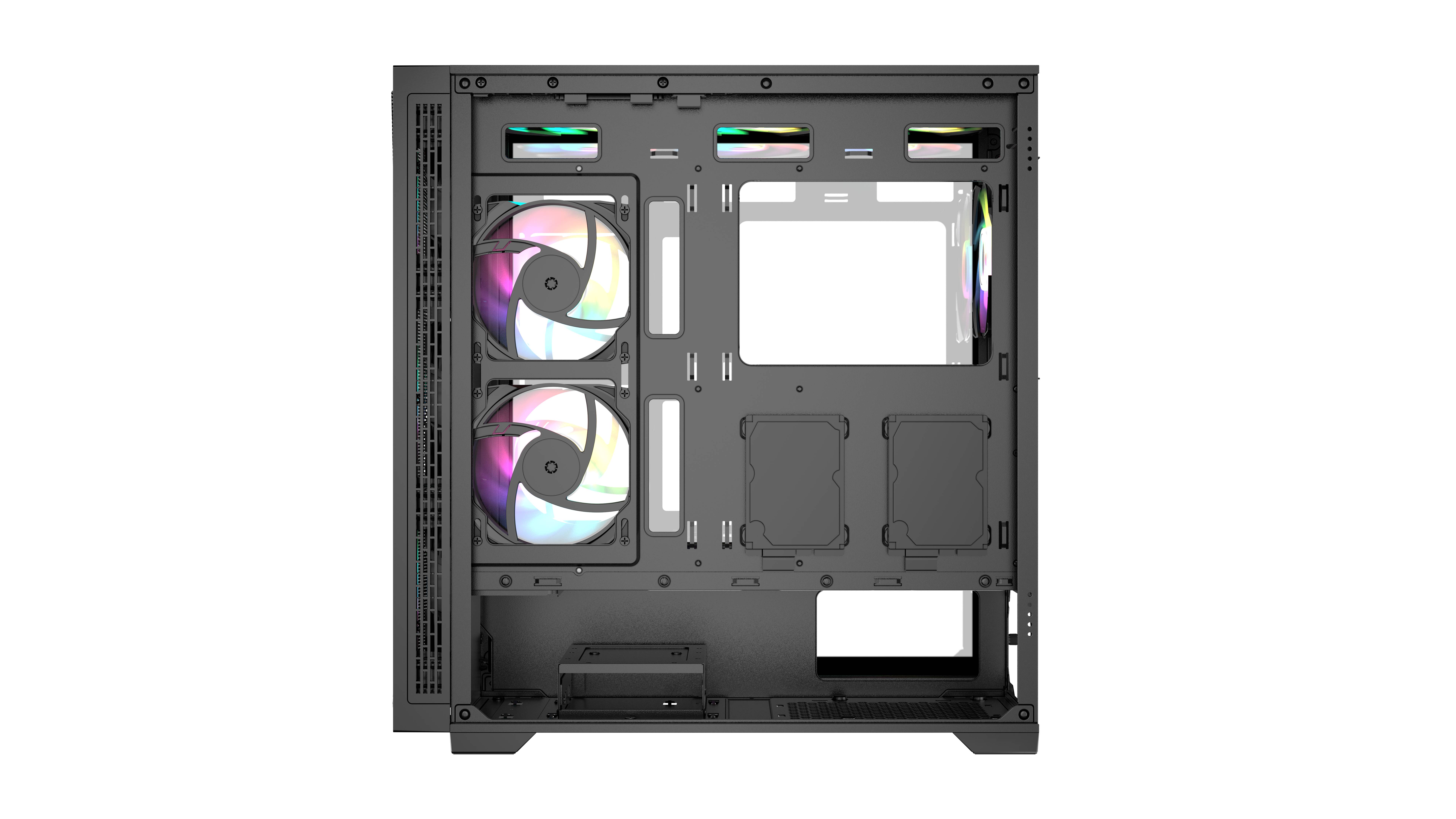 Корпус SuperPower i9 Mesh TG Black, 2xUSB2.0, USB 3.0, контроллер ARGB, пульт, без БП, ATX