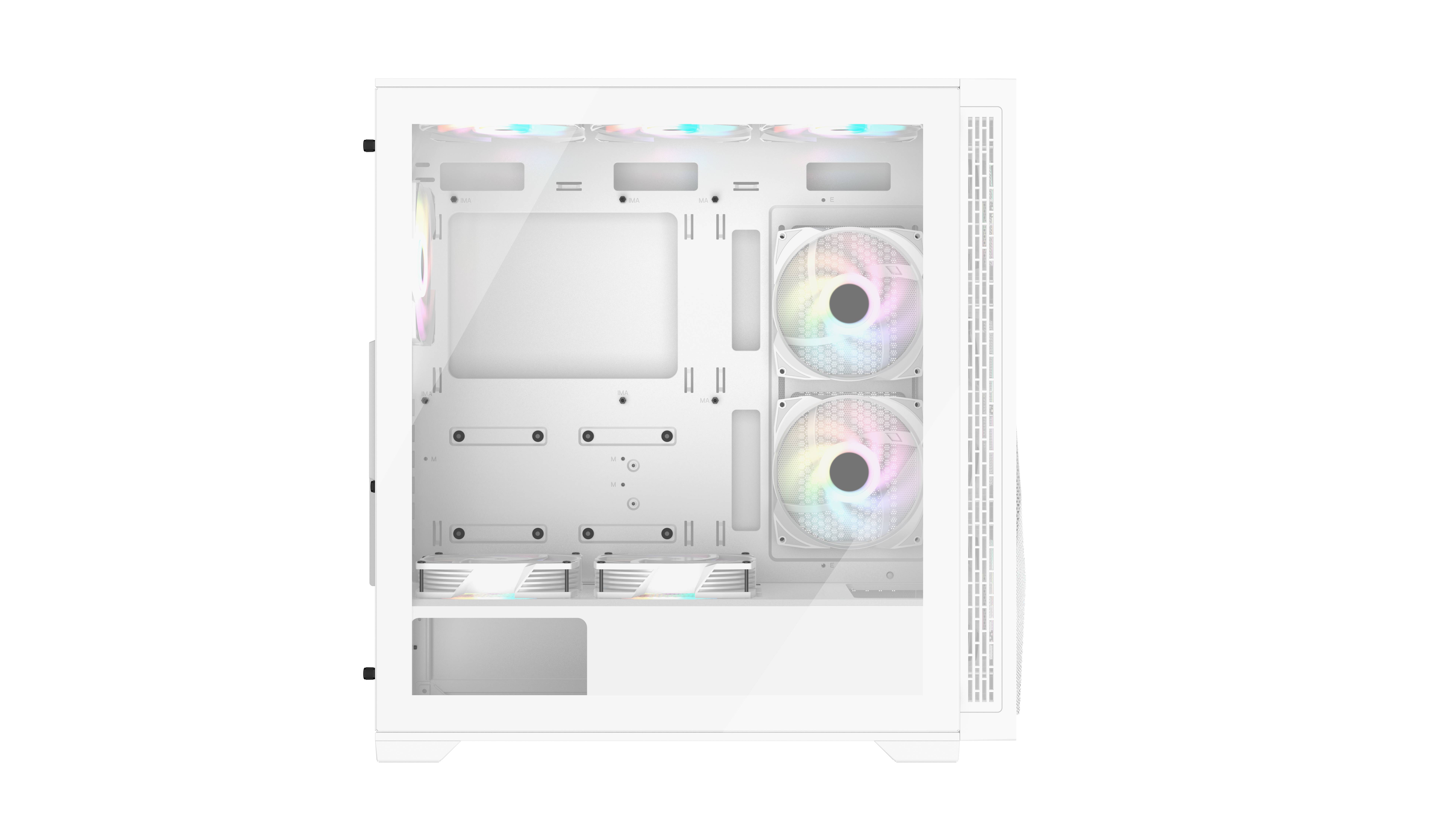 Корпус SuperPower i9 Mesh TG White, 2xUSB2.0, USB 3.0, контроллер ARGB, пульт, без БП, ATX