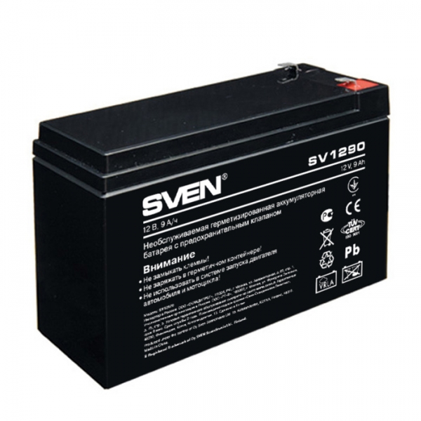 12V / 9Ah, аккумулятор для UPS, SVEN SV1290