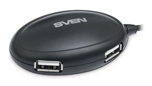 Разветвитель USB Sven HB-401 Black, USB2.0, 1in - 4out