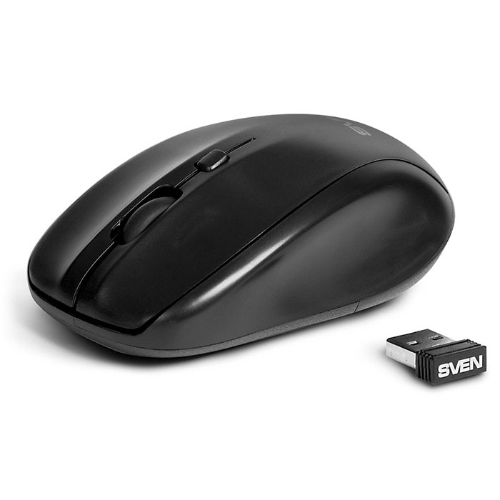 Мышь Sven RX-305, 1600dpi, 3 кнопки + скролл, USB, черный