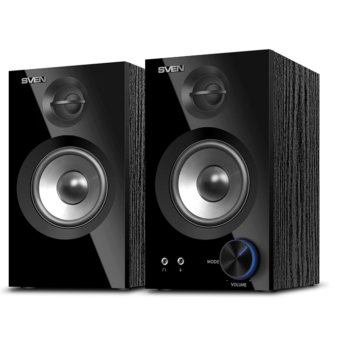 Акустика Sven SPS-621, дерево, 2x14Вт, 60Гц-20кГц, черный