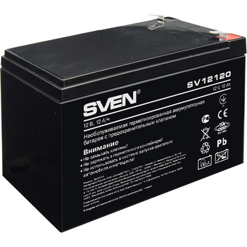 12V / 12Ah, аккумулятор для UPS, Sven SV 12120