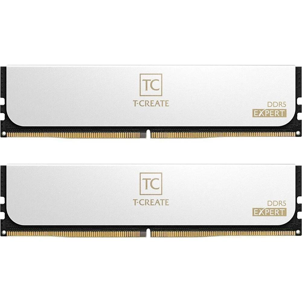 Оперативная память 64Gb Team T-Create Expert White CTCWD564G6000HC38JDC01, DDR V, PC-48000, 6000MHz, kit 2x32Gb