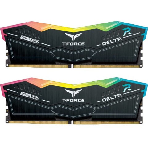 Оперативная память 32Gb Team T-Force Delta RGB Black FF3D532G6000HC38ADC01, DDR V, PC-48000, 6000MHz, kit 2x16Gb