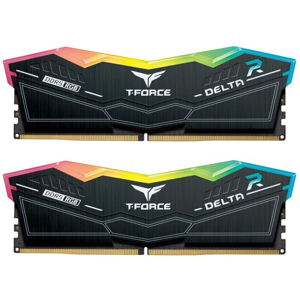 Оперативная память 32Gb Team T-Force Delta RGB Black FF3D532G6800HC34BDC01, DDR V, PC-54400, 6800MHz, kit 2x16Gb