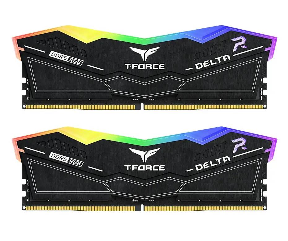 Оперативная память 64Gb Team T-Force Delta RGB Black FF3D564G6000HC30CDC01, DDR V, PC-48000, 6000MHz, kit 2x32Gb