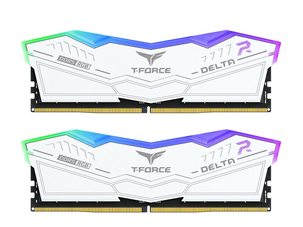 Оперативная память 32Gb Team T-Force Delta RGB White FF4D532G6000HC28ADC01, DDR V, PC-48000, 6000MHz, kit 2x16Gb