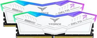 Оперативная память 32Gb Team T-Force Delta RGB White FF4D532G6000HC38JDC01, DDR V, PC-48000, 6000MHz, kit 2x16Gb