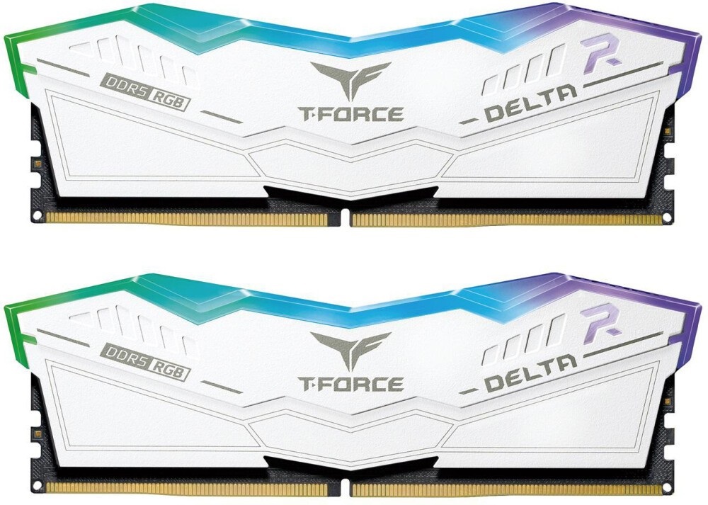 Оперативная память 32Gb Team T-Force Delta RGB White FF4D532G6600HC34DC01, DDR V, PC-52800, 6600MHz, kit 2x16Gb