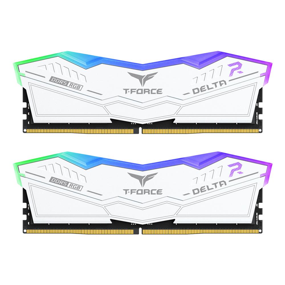 Оперативная память 32Gb Team T-Force Delta RGB White FF4D532G7200HC34ADC01, DDR V, PC-57600, 7200MHz, kit 2x16Gb