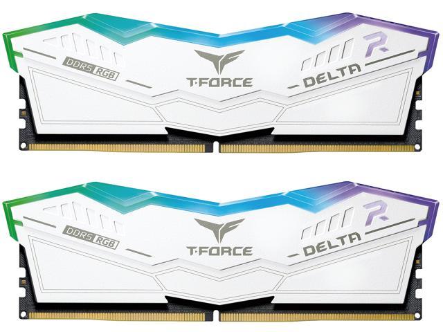 Оперативная память 32Gb Team T-Force Delta RGB White FF4D532G7600HC36DDC01, DDR V, PC-60800, 7600MHz, kit 2x16Gb