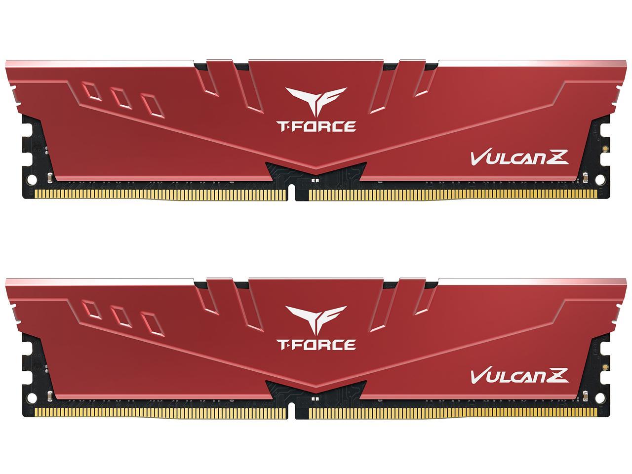 Оперативная память 32Gb Team T-Force Vulcan Z Red TLZRD432G3200HC16FDC01, DDR IV, PC-25600, 3200MHz, kit 2x16Gb