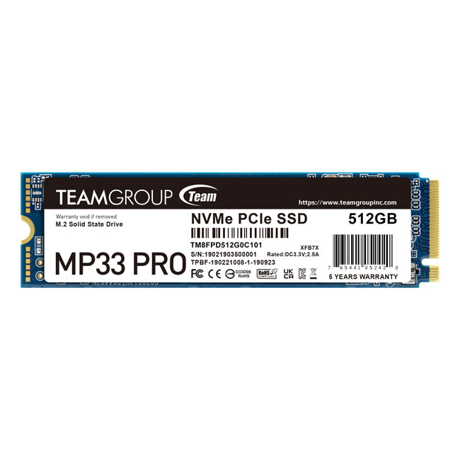 512Gb SSD Team MP33 PRO TM8FPD512G0C101, (3500/3000), NVMe M.2