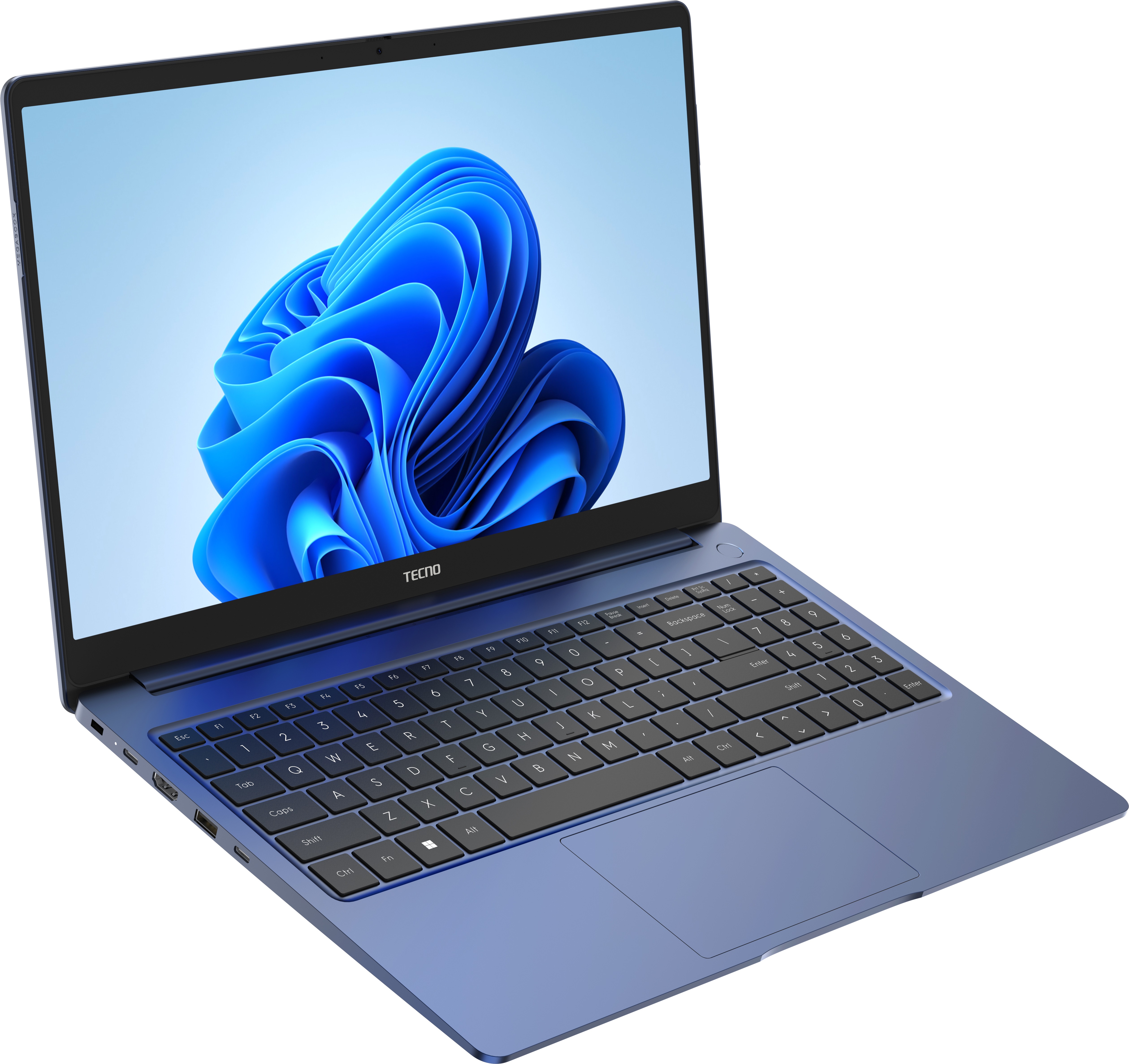 Ноутбук Tecno Megabook T1 4895180795930, 15.6" IPS, Core i5 1035G1/ 16Gb/ 512SSD/ W11/ Denim Blue