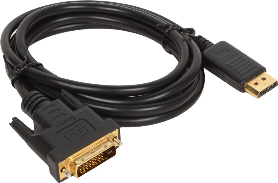 Кабель DP (20M) - DVI-D (25M), 1.8м, Telecom TA668-1.8M, черный
