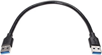 Кабель USB Type-A - USB Type-A, 0.3 м,Telecom TUS715-0.3M, черный
