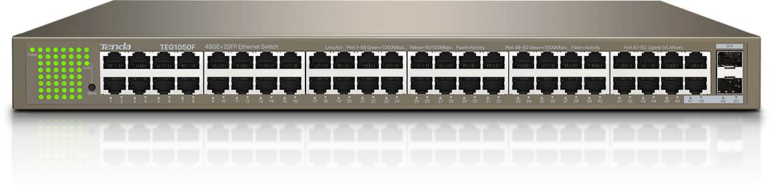 Коммутатор Tenda TEG1050F, 48xLAN 1Gbps, 2xSFP